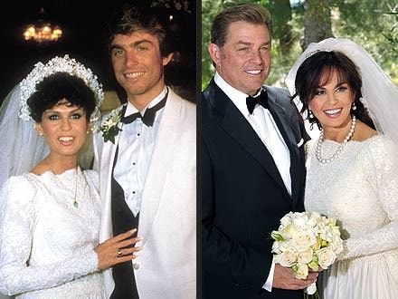 Steve Craig and Marie Osmond on their first ans second marriage ceremony.