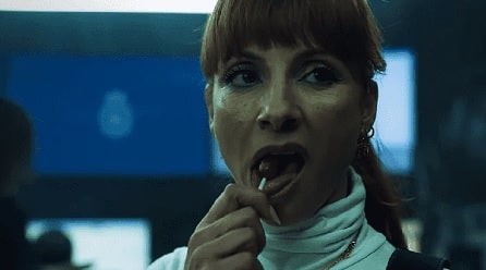 Najwas Nirmi as Alicia Sierra in Money Heist.