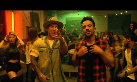 Luis Fonsi with Daddy Yankee in the song Despacito.