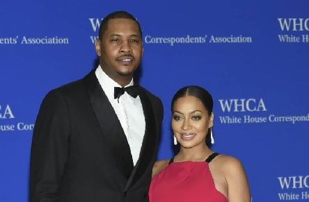 Carmelo anthony wife Alani Nicole who is worth $9 million.