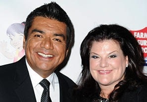 A picture of George Lopez with his wife Ann Serrano. 