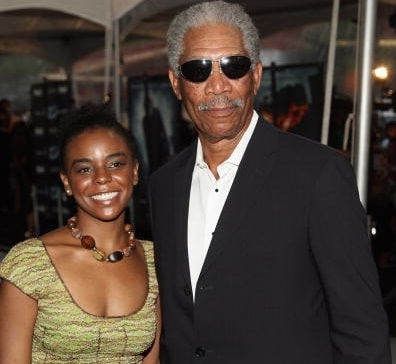 Morgan Freeman with his granddaughter E'dena Hines.