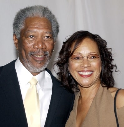 A picture of Myrna Colley-Lee smiling with her ex-husband Morgan Freeman.