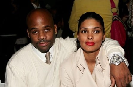 Damon Dash hugging his ex-wife Rachel Roy.