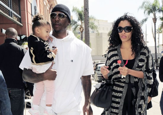 Tyrese, Shayla and Norma Gibson out for a walk.