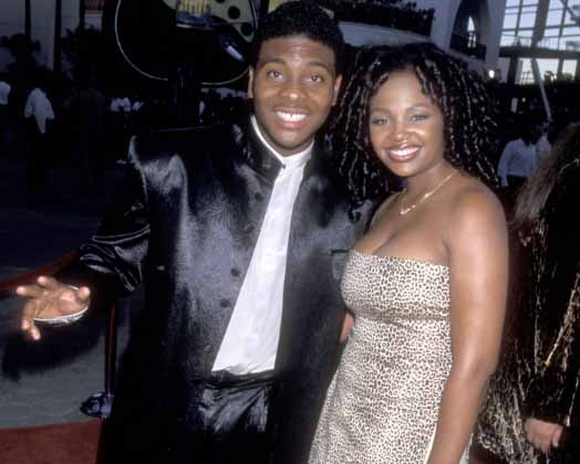 Tyisha Hampton attending 'Mystery Men' movie Premiere .with her husband Kel Mitchell.