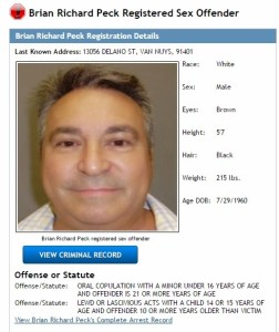 Brian Richard Peck registered sex offender