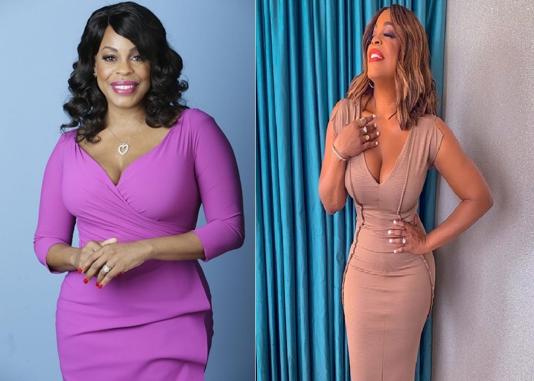 A picture of Niecy Nash before and after. 
