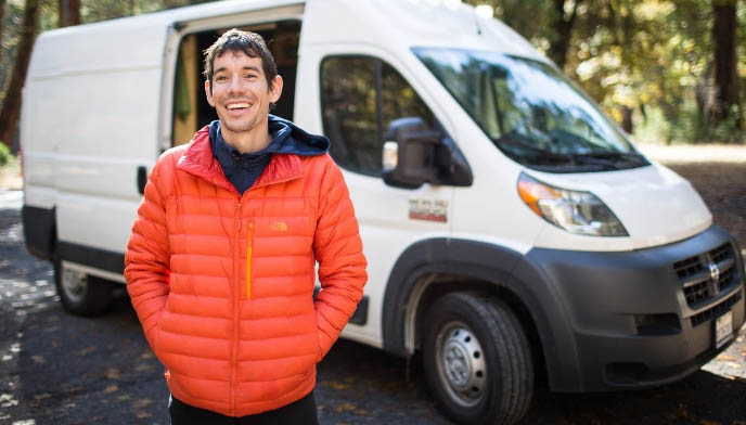 Alex Honnold taking a picture.