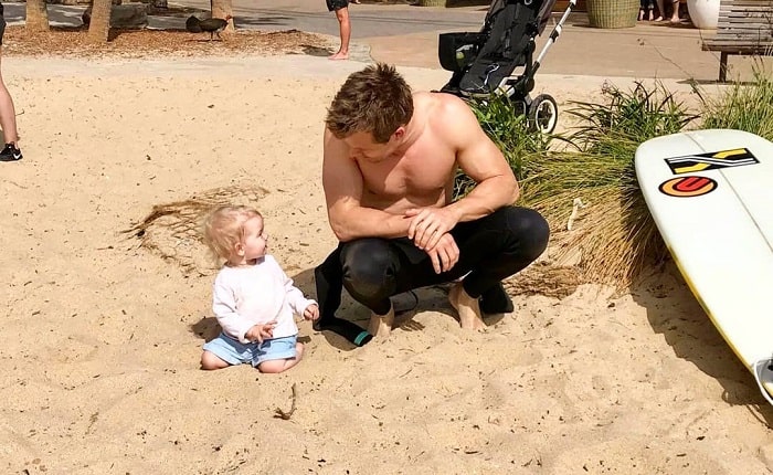 Todd Lasance with his Golden ticket daughter Charlie Rose Lasance.