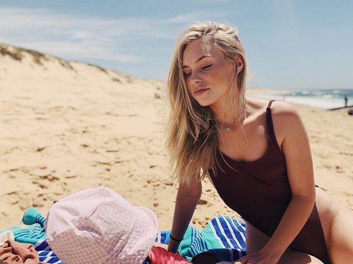 Jordan Wilcox in a beach in South Wales, Australia.