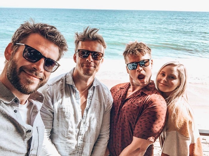 Liam Hemsworth, Luke Hemsworth, Todd Lasance and Jordan Wilcox in Australia.