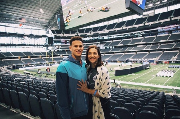 Brad Kaaya Jr. with his mother Amanda Means.