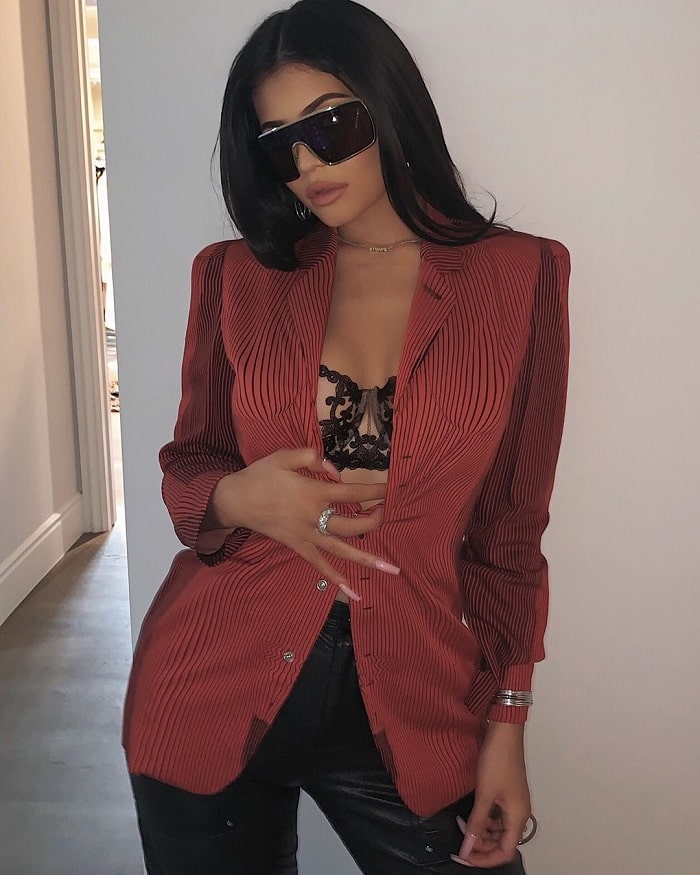 Kylie Jenner in a Chanel shades.