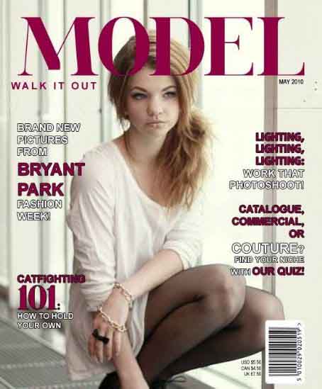 Leonie Kranzle in the cover of magazine.