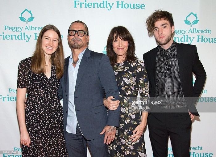 Jackson and his sister with their mother Katey Sagal and step father Kurt.Sutter