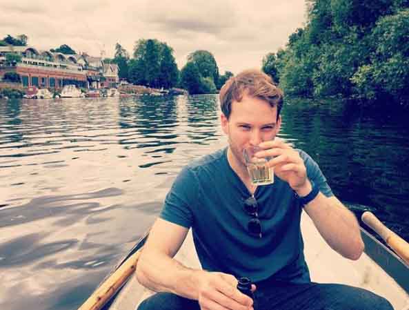 Ben Lamb spending quality of time all alone in the boat.