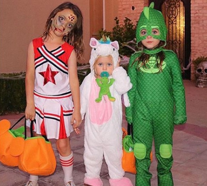 Noah, Journey and Bodhi celebrating Halloween.