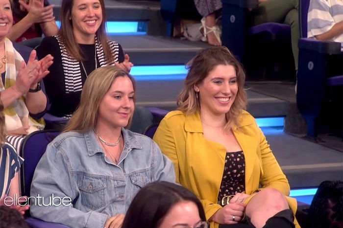 Sophia on the audience side of The Ellen DeGeneres Show.