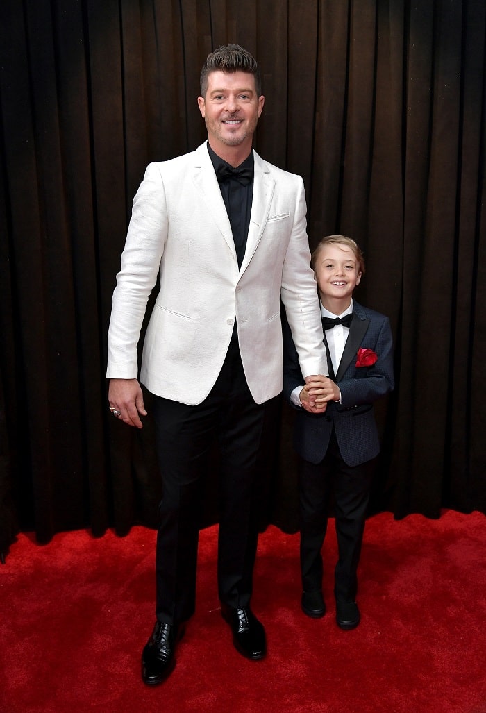 Julian and his father, Robin at the Grammys.