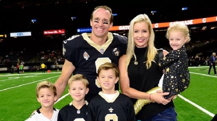 NFL’s Drew Brees’ Daughter Rylen Judith Brees With His Wife Brittany Brees