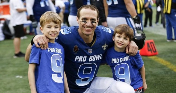 NFL’s Drew Brees’ Son Callen Christian Brees With His Wife Brittany Brees
