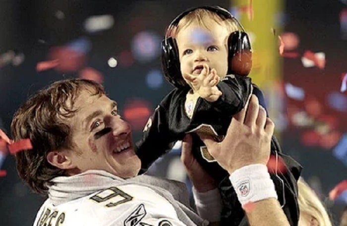 NFL’s Drew Brees’ Cute Son Baylen Robert Brees With His Wife Brittany Brees