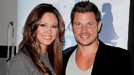 Nick Lachey with his wife Vanessa Joy Lachey.