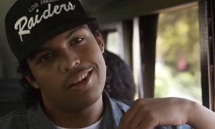 O'Shea Jackson Jr as Ice Cube in Straight Outta Compton.