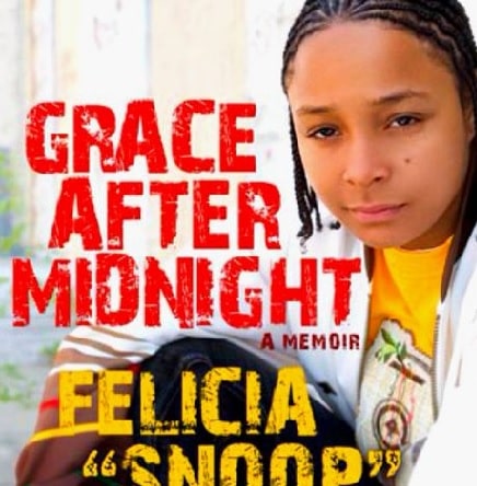 A picture of Felicia Pearson's autobiography book named Grace After Midnight.