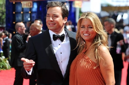 A picture of Winnie Rose Fallon parents Jimmy Fallon and Nancy Juvonen.