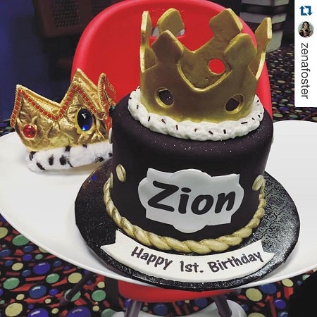 A picture of cake baked by Tomasina Parrott fro her son Zion Tate.