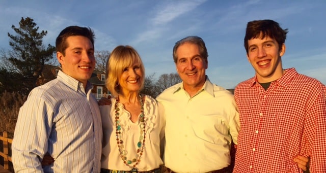 Jojo starbuck with her husband and two sons.