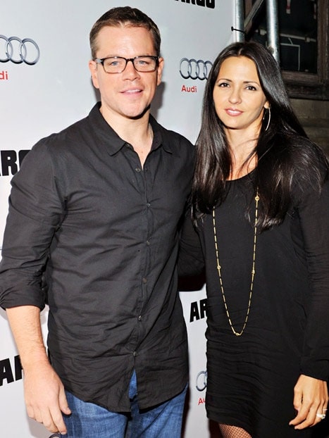 Alexia's loving parents Matt Damon and Luciana Barroso.