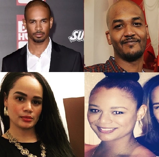 A picture of Kyla Wayans's siblings Damon Wayans Jr, Michael Wayans, and Cara Mia Wayans. 