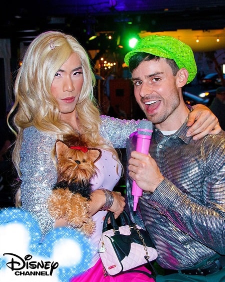 Eugene Lee Yang with his partner Matthew McLean dressed up as Sharpay and Ryan from High School Musical.
