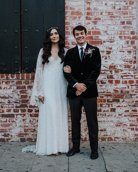 Safiya Nygaard with her husband Tyler Williams on their wedding day.
