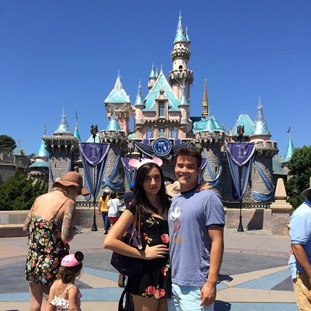 Tyler William with Safia Nygaard in Disneyland.