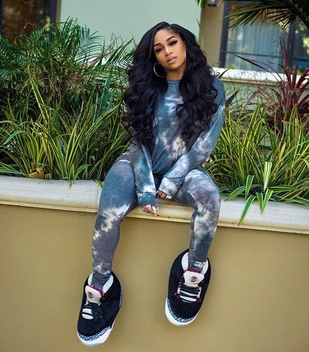 A picture of Brooke Valentine wearing Fashion Nova clothes.