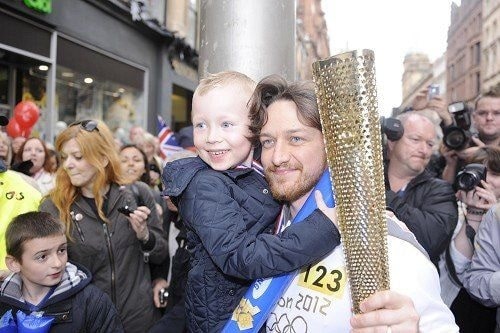 Brendan McAvoy with his father James McAvoy.