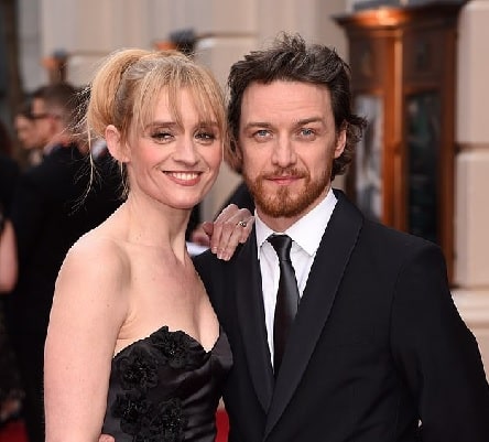 A picture of Brendan McAvoy parents James McAvoy and Anne Marie Duff.