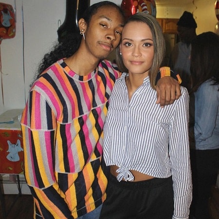 Rayan Lopez with his partner Jahmia Jackson.