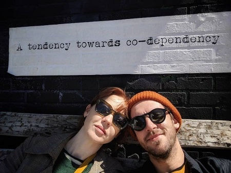 A picture of Dan Stevens and Susie Hariet that Stevens posted it on his Gram.