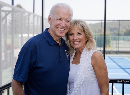 A picture of Finnegan Biden grandparents Joe Biden and Jill Biden.