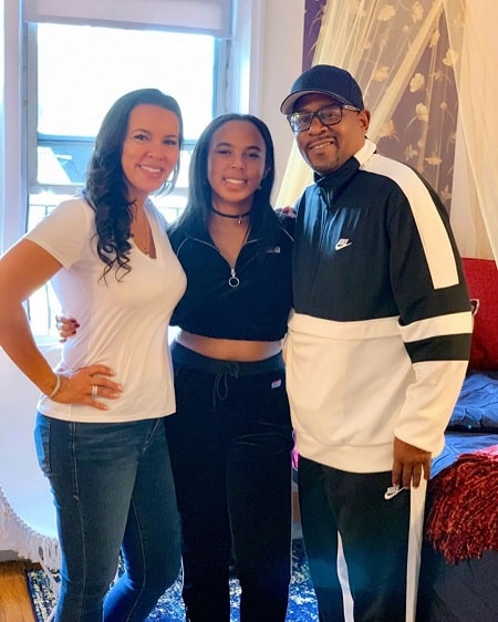 Iyanna Faith Lawrence with her parents Martin Lawrence Shamicka Gibbs on her college day.