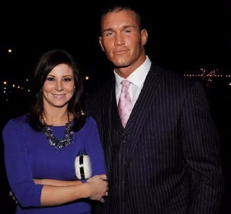 A picture of Alanna Marie Orton parents Randy Orton and Samantha Speno.