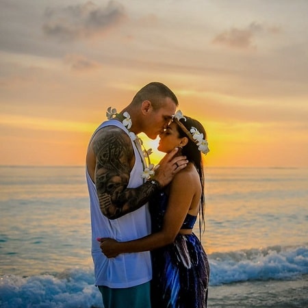 Randy Orton with his second wife Kim Marie Kessler.