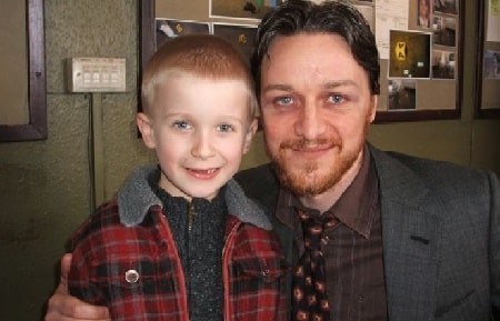 Lisa Liberati husband James McAvoy with his son Brendan McAvoy.