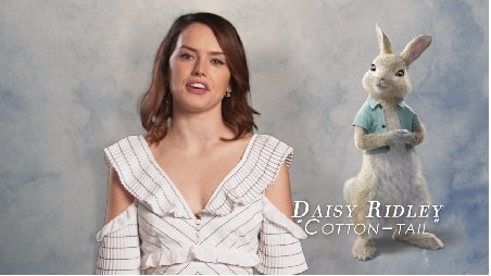Daisy Ridley as Cotton-Tail in Peter Rabbit.