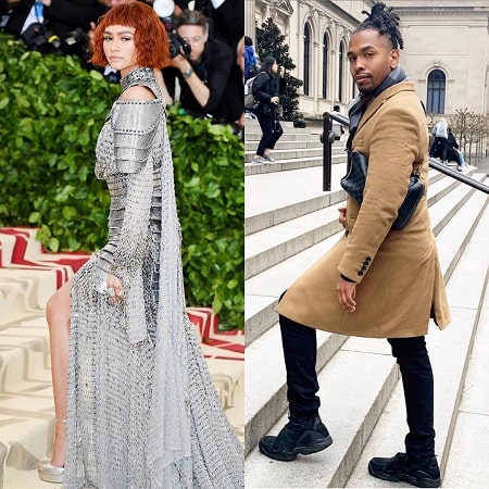 Picture of Austin Stoermer Coleman recreating Zendayas pose of Met Gala 2018.